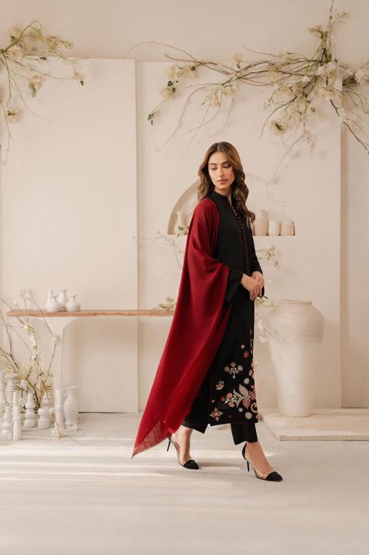 MARIA B - 3PC DHANAK UNSTITCH EMBROIDERED SUIT HR-1015