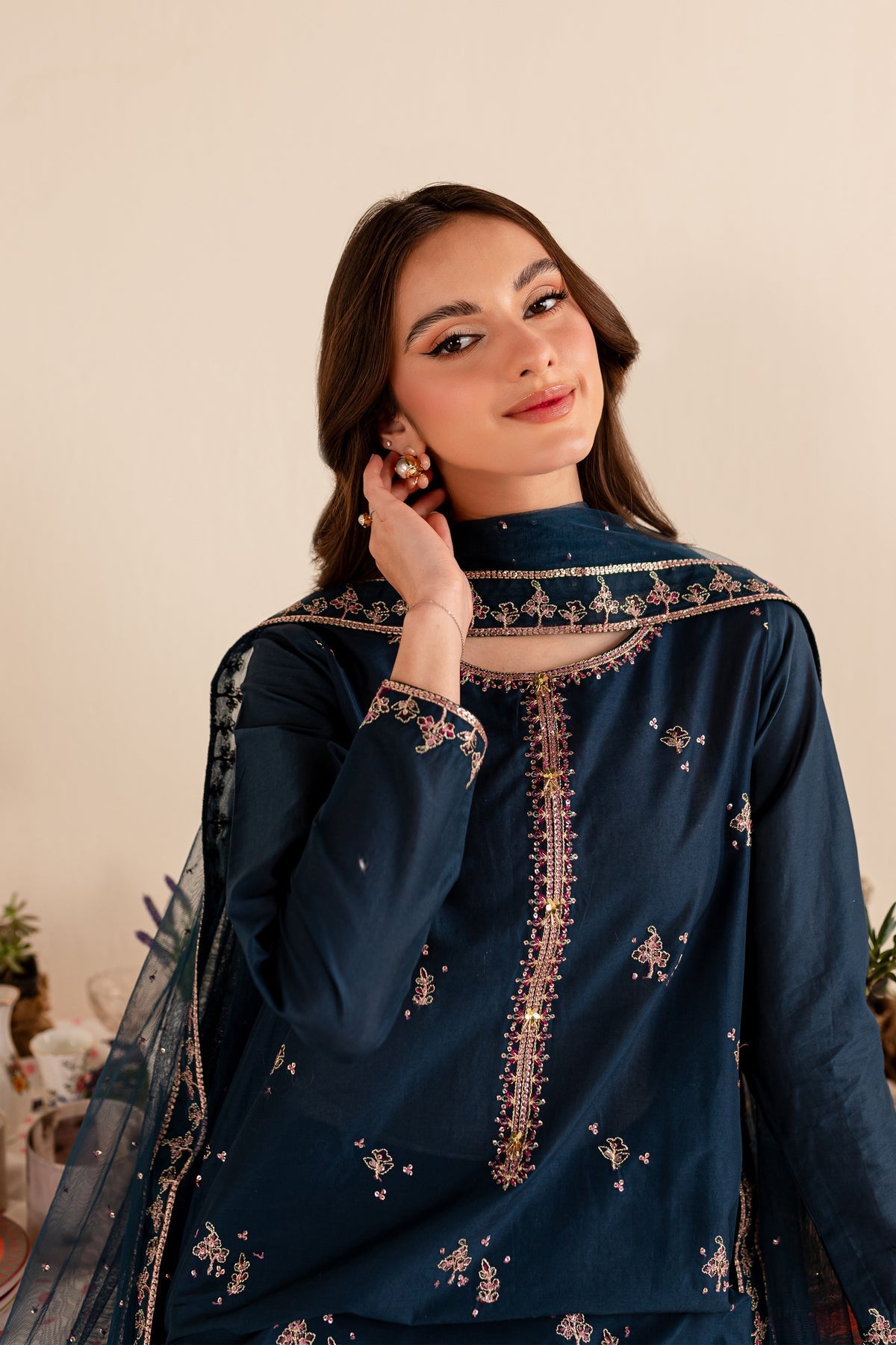 BATIK - 3PC DHANAK UNSTITCH EMBROIDERED SUIT HR-208
