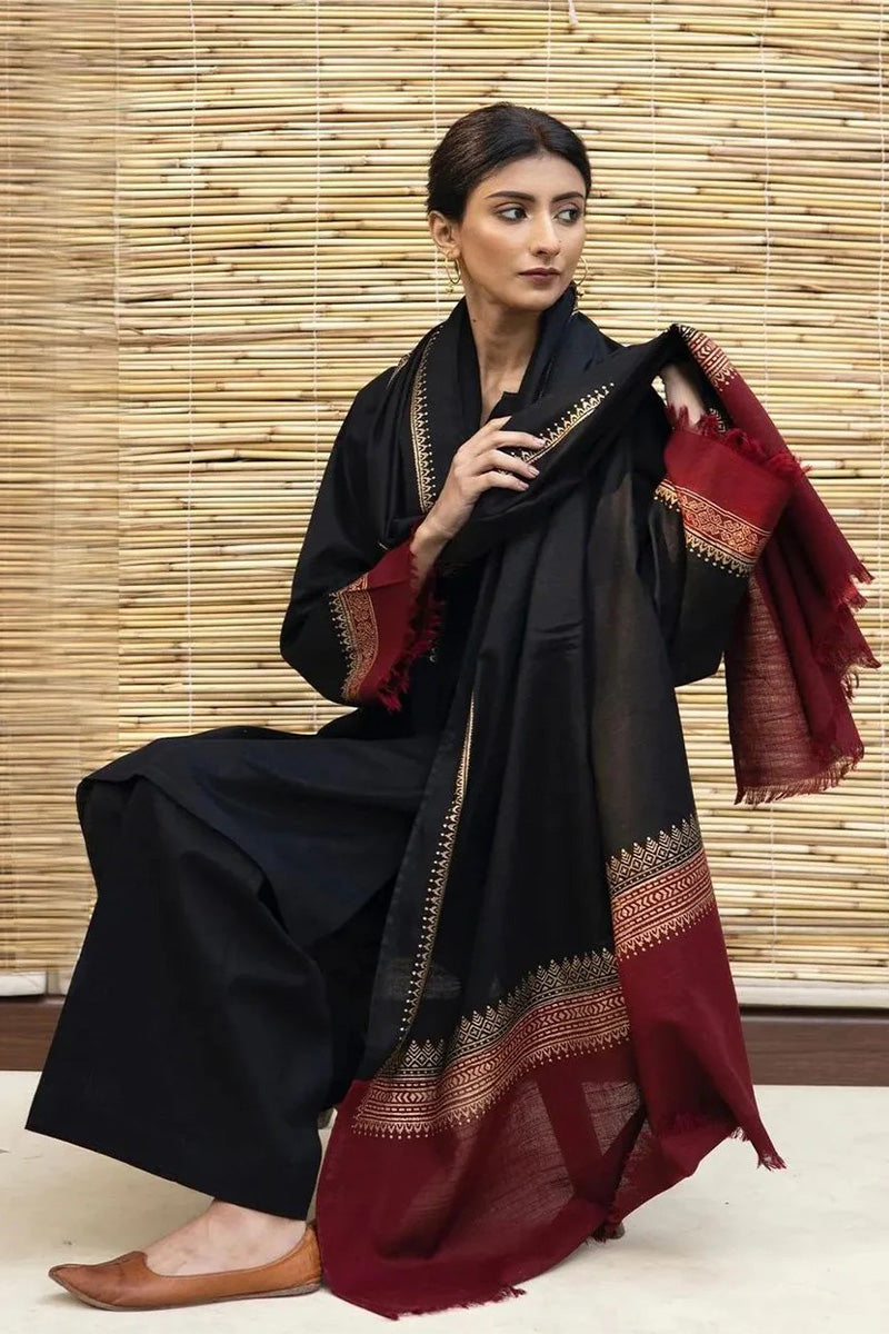 DYOT - 3PC DHANAK UNSTITCH EMBROIDERED SUIT HR-217