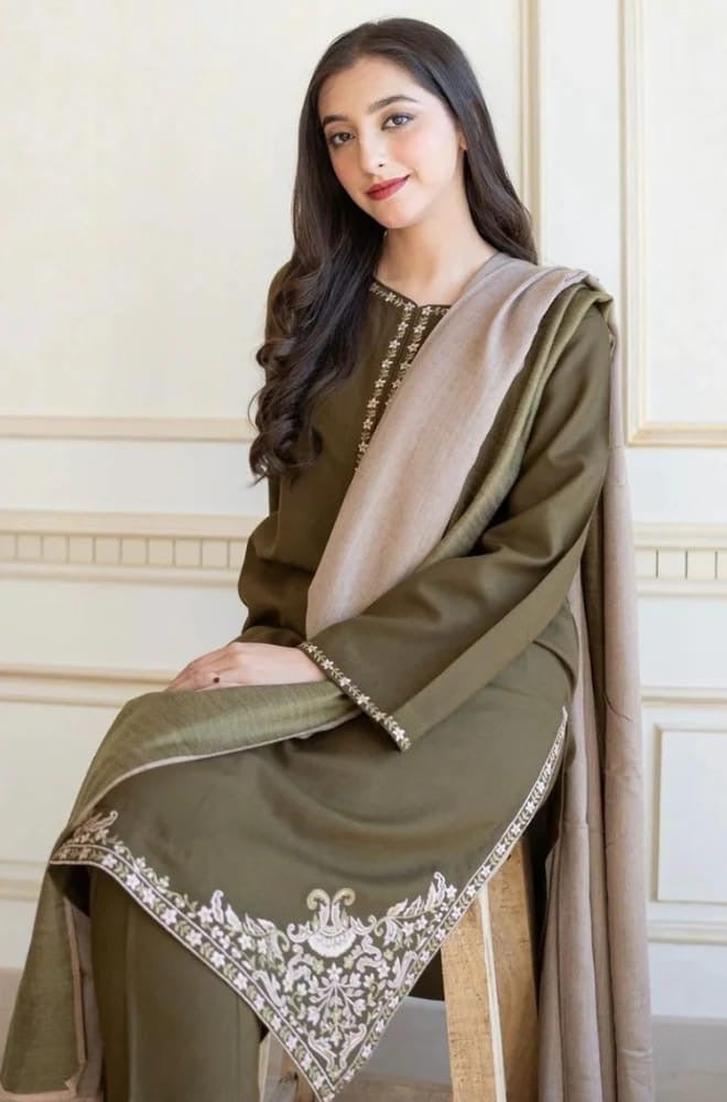 ASLING- 3PC DHANAK UNSTITCH EMBROIDERED SUIT HR-128