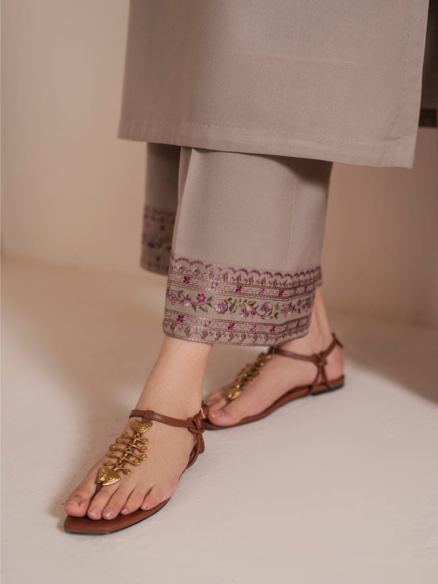 GARNET - 3PC DHANAK UNSTITCH EMBROIDERED SUIT HR-185